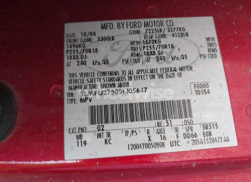 Photo 9 of 2005 Lincoln Navigator (VIN 5LMFU27505LJ05647)