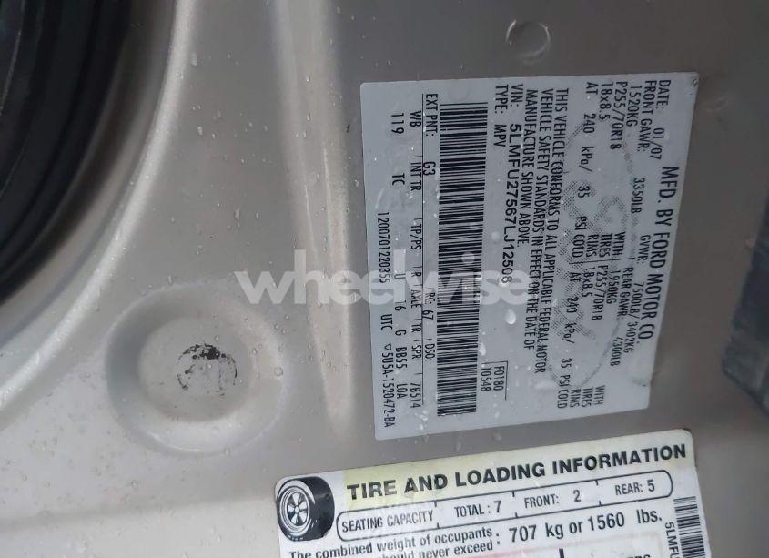 Photo 9 of 2007 Lincoln Navigator ULTIMATE (VIN 5LMFU27567LJ12508)