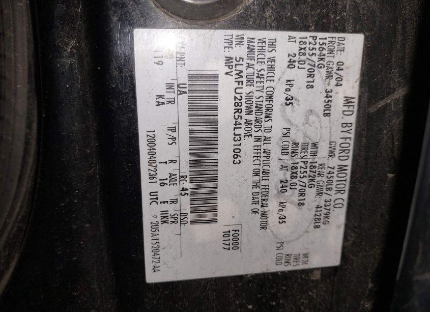 Photo 9 of 2004 Lincoln Navigator ULTIMATE (VIN 5LMFU28R54LJ31063)