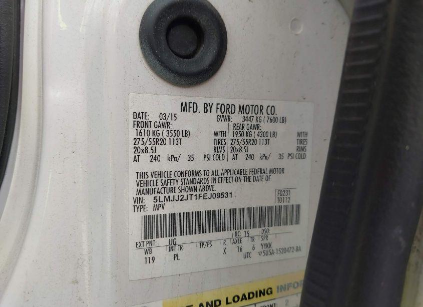 Photo 9 of 2015 Lincoln Navigator (VIN 5LMJJ2JT1FEJ09531)