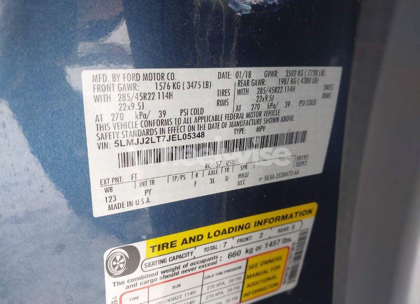 Photo 9 of 2018 Lincoln Navigator RESERVE (VIN 5LMJJ2LT7JEL05348)