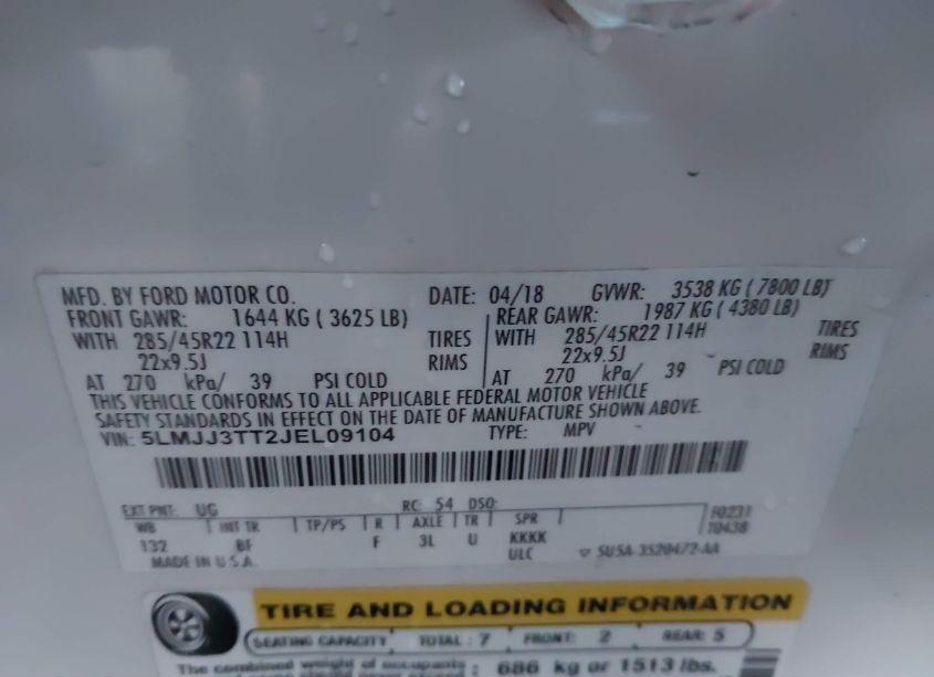 Photo 9 of 2018 Lincoln Navigator L BLACK LABEL (VIN 5LMJJ3TT2JEL09104)