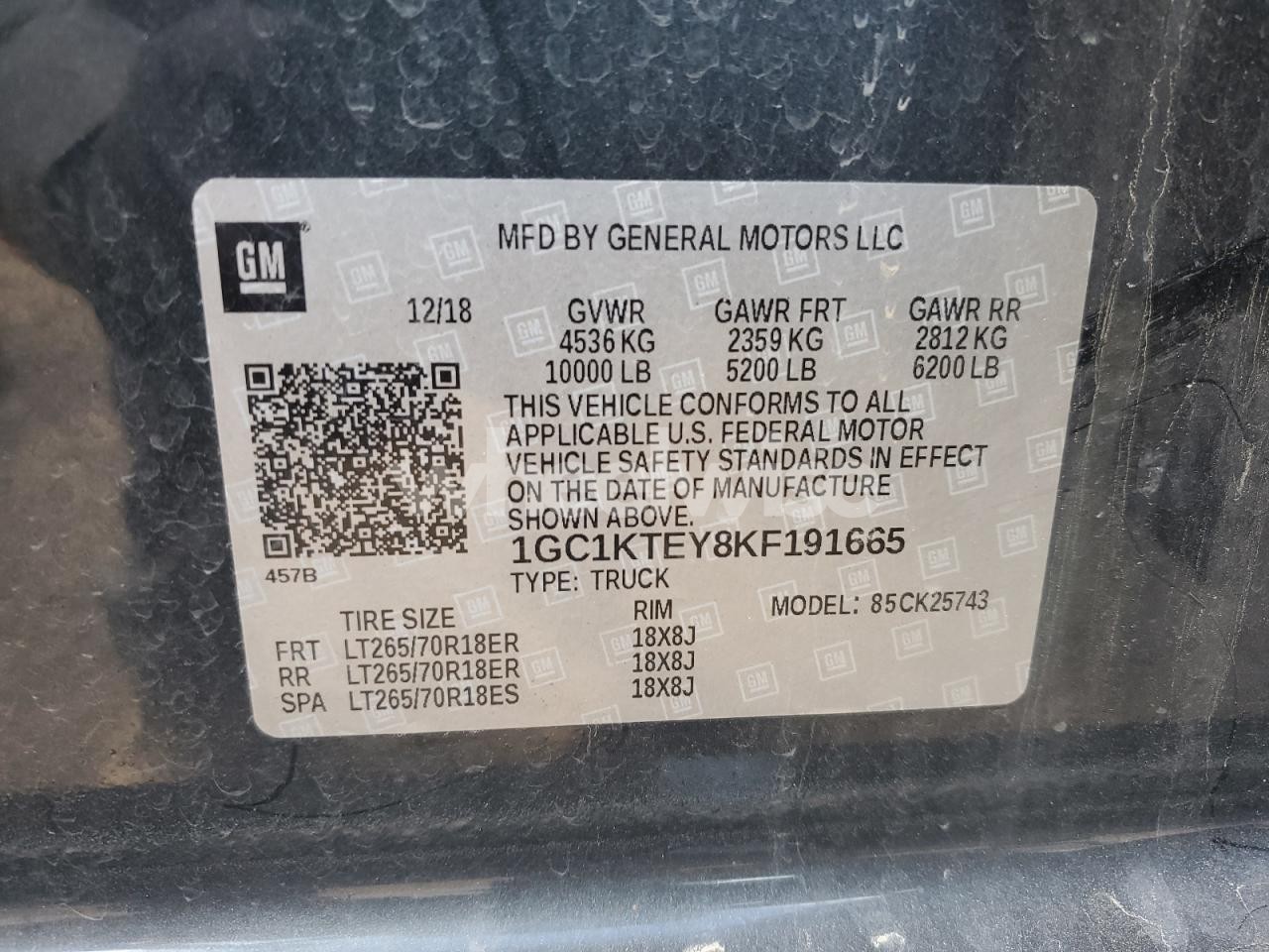 Photo 13 of 2019 CHEVROLET SILVERADO K2500 HEAVY DUTY LTZ (VIN 5LMTJ2DH3GUJ27097)