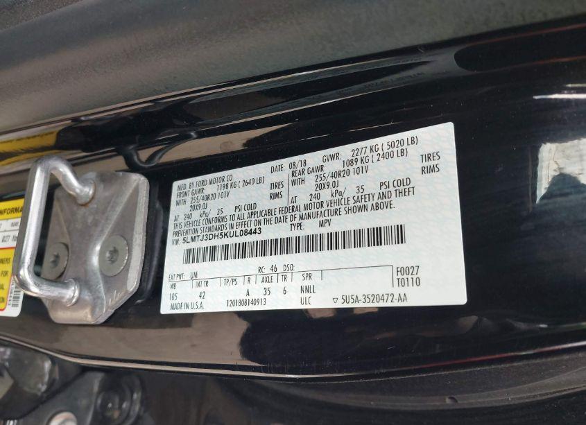 Photo 9 of 2019 Lincoln Mkc RESERVE (VIN 5LMTJ3DH5KUL08443)