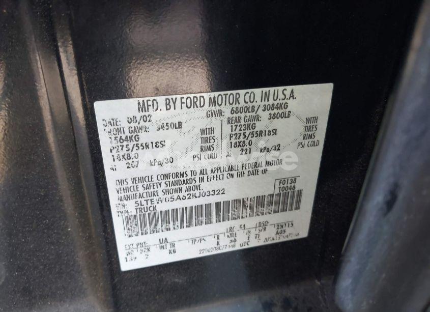 Photo 9 of 2002 Lincoln Blackwood N/A (VIN 5LTEW05A62KJ03322)