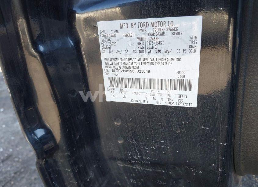 Photo 9 of 2006 Lincoln Mark LT (VIN 5LTPW18596FJ25049)