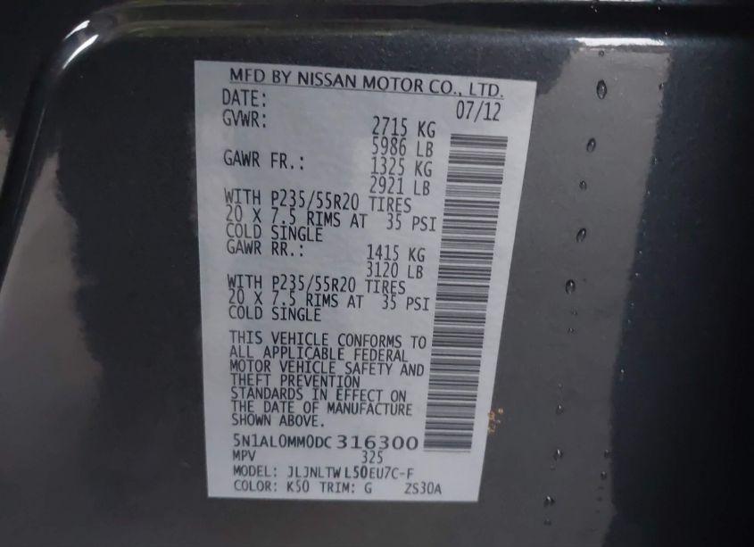 Photo 9 of 2013 Infiniti Jx35 (VIN 5N1AL0MM0DC316300)