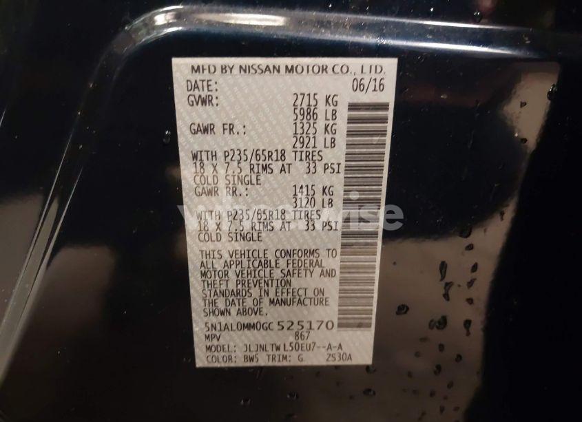 Photo 9 of 2016 Infiniti Qx60 (VIN 5N1AL0MM0GC525170)