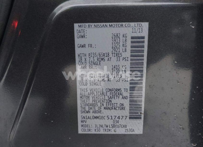 Photo 9 of 2014 Infiniti Qx60 (VIN 5N1AL0MM1EC517477)