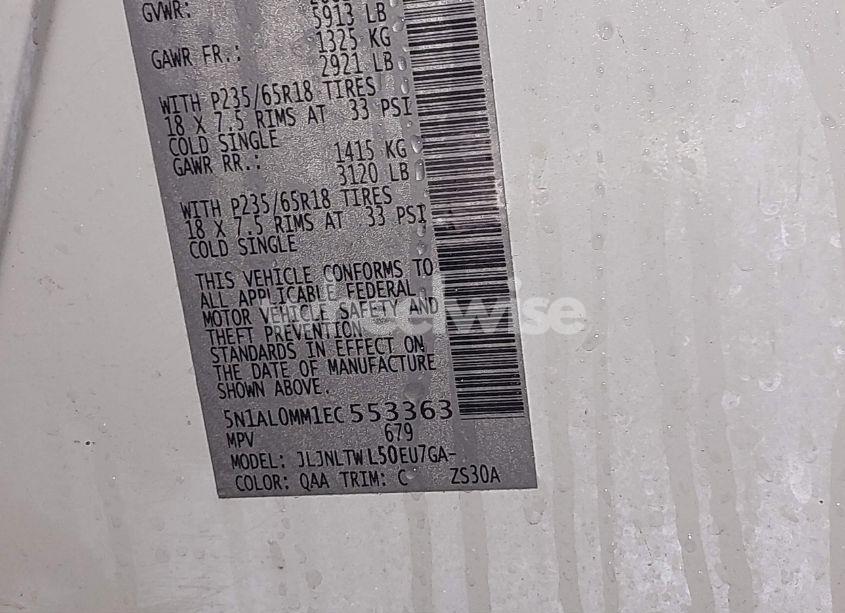 Photo 9 of 2014 Infiniti Qx60 (VIN 5N1AL0MM1EC553363)