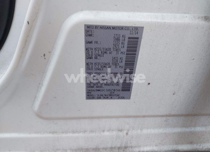 Photo 9 of 2015 Infiniti Qx60 (VIN 5N1AL0MM1FC507856)
