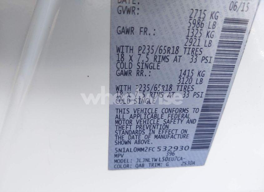 Photo 9 of 2015 Infiniti Qx60 N/A (VIN 5N1AL0MM2FC532930)