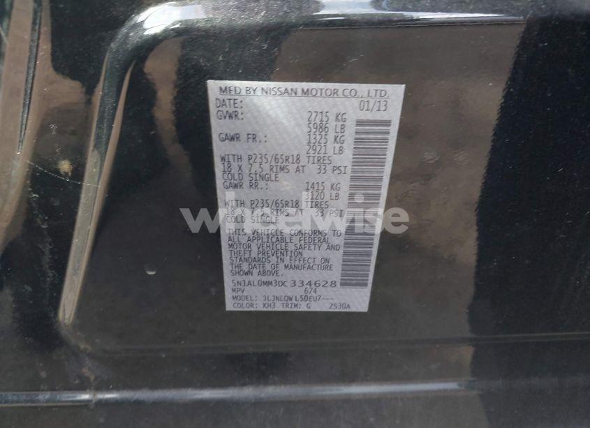 Photo 9 of 2013 Infiniti Jx35 (VIN 5N1AL0MM3DC334628)