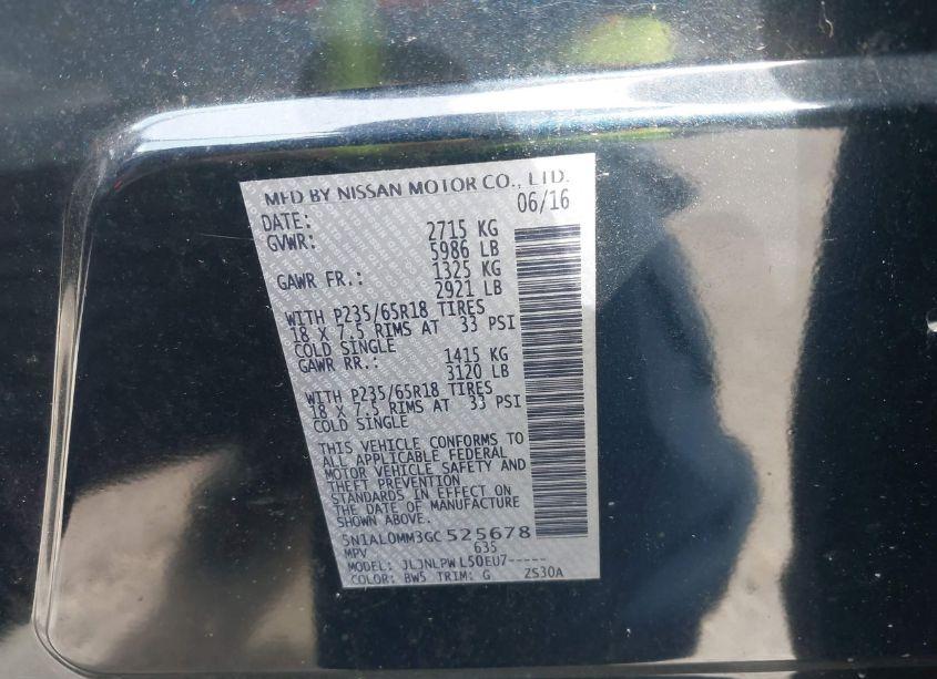 Photo 9 of 2016 Infiniti Qx60 (VIN 5N1AL0MM3GC525678)