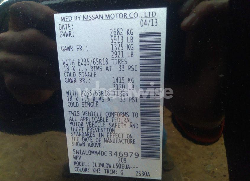 Photo 9 of 2013 Infiniti Jx35 (VIN 5N1AL0MM4DC346979)