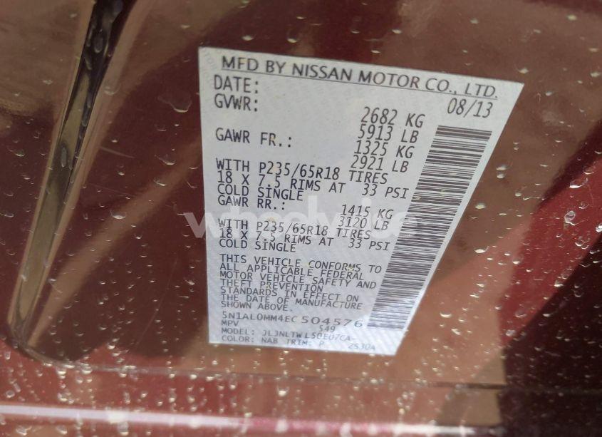 Photo 9 of 2014 Infiniti Qx60 (VIN 5N1AL0MM4EC504576)