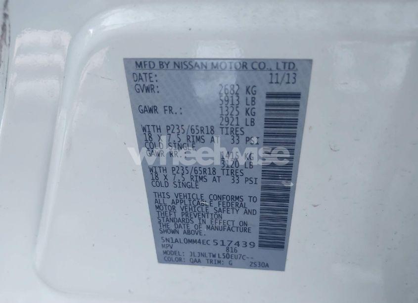 Photo 9 of 2014 Infiniti Qx60 (VIN 5N1AL0MM4EC517439)