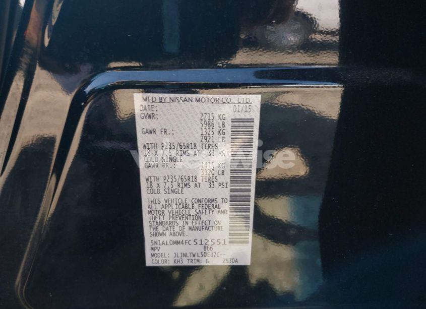 Photo 9 of 2015 Infiniti Qx60 (VIN 5N1AL0MM4FC512551)