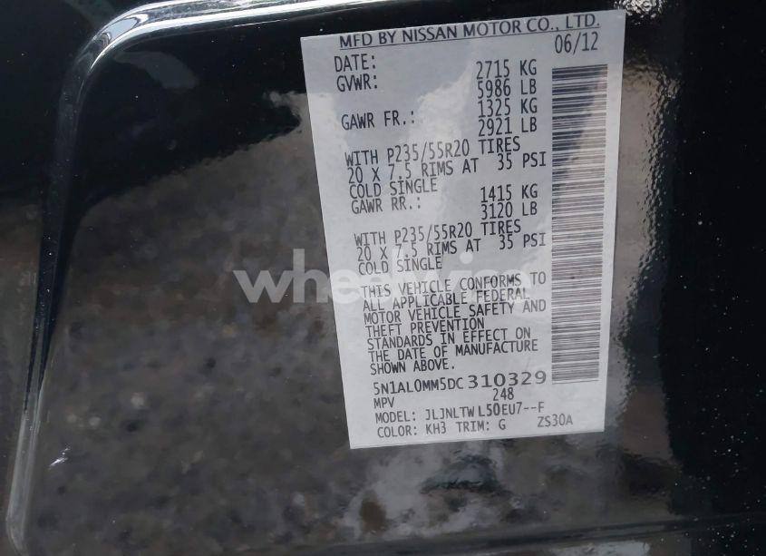 Photo 9 of 2013 Infiniti Jx35 (VIN 5N1AL0MM5DC310329)