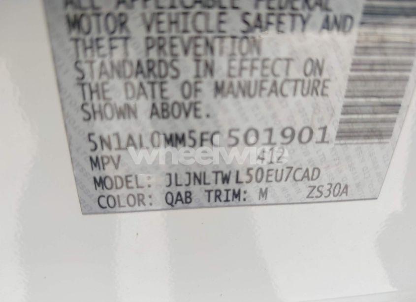 Photo 9 of 2015 Infiniti Qx60 (VIN 5N1AL0MM5FC501901)