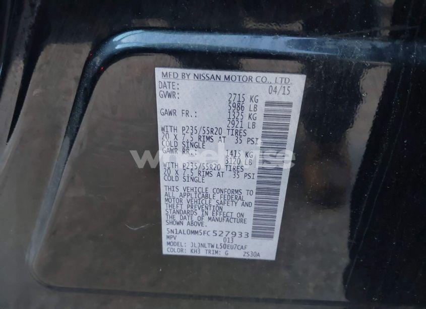 Photo 9 of 2015 Infiniti Qx60 (VIN 5N1AL0MM5FC527933)