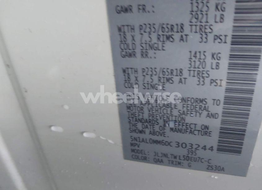 Photo 9 of 2013 Infiniti Jx35 (VIN 5N1AL0MM6DC303244)