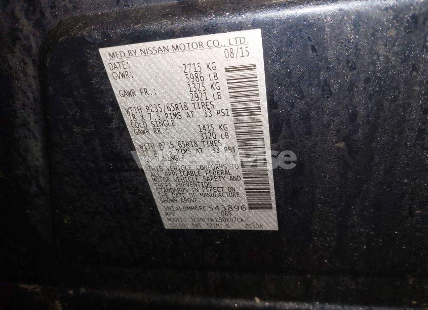 Photo 9 of 2015 Infiniti Qx60 (VIN 5N1AL0MM6FC543896)