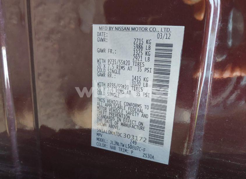 Photo 9 of 2013 Infiniti Jx35 (VIN 5N1AL0MM7DC303172)