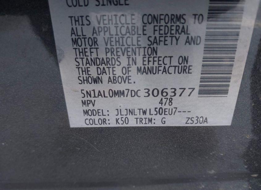 Photo 9 of 2013 Infiniti Jx35 (VIN 5N1AL0MM7DC306377)