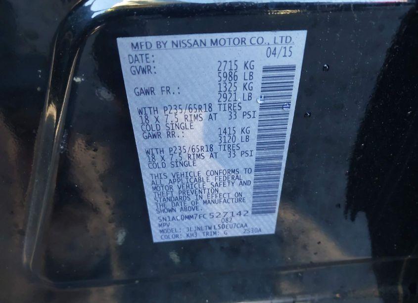Photo 9 of 2015 Infiniti Qx60 (VIN 5N1AL0MM7FC527142)