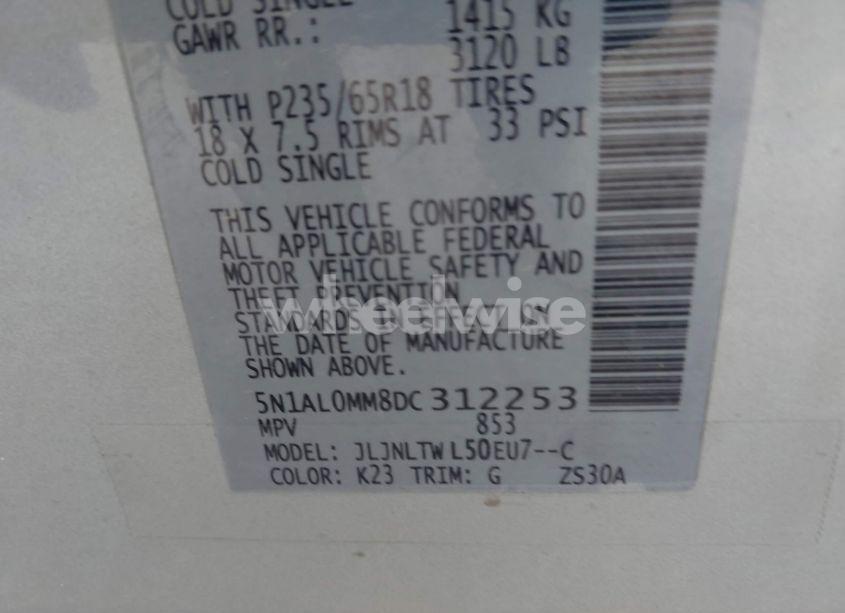 Photo 9 of 2013 Infiniti Jx35 (VIN 5N1AL0MM8DC312253)