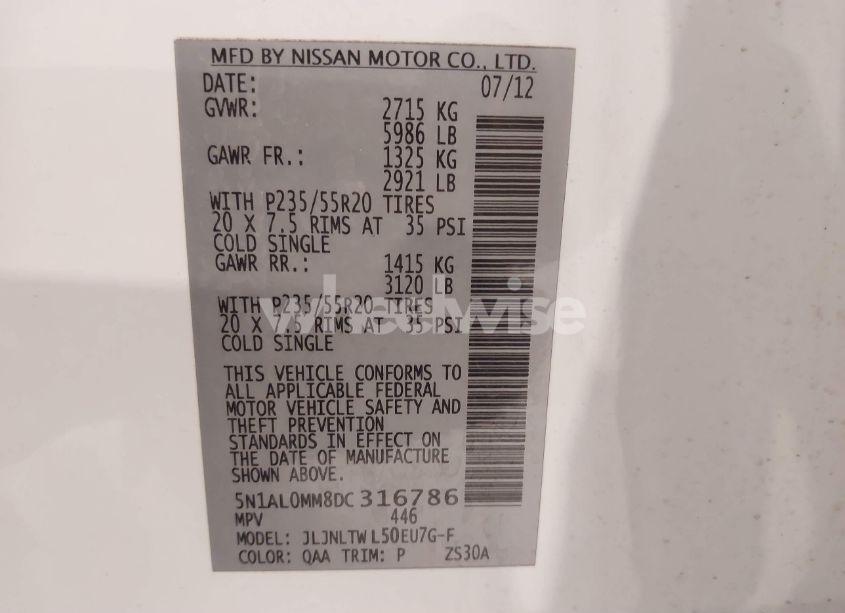 Photo 9 of 2013 Infiniti Jx35 (VIN 5N1AL0MM8DC316786)