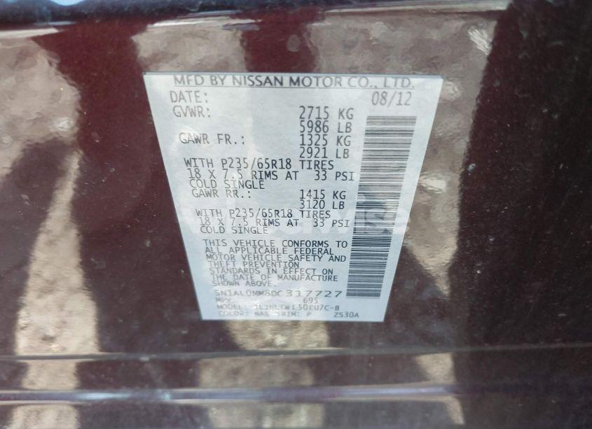 Photo 9 of 2013 Infiniti Jx35 (VIN 5N1AL0MM8DC317727)