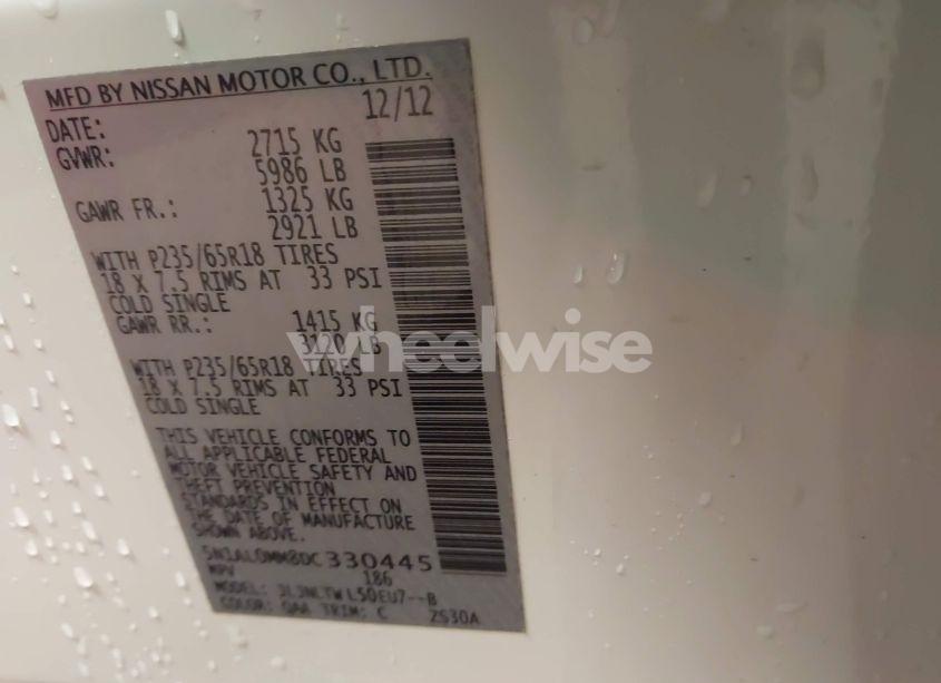 Photo 9 of 2013 Infiniti Jx35 (VIN 5N1AL0MM8DC330445)