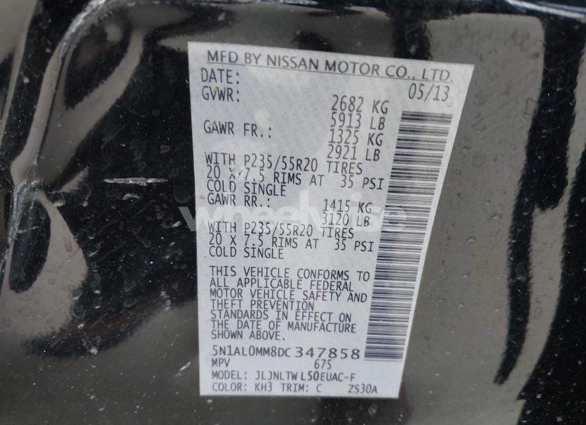 Photo 9 of 2013 Infiniti Jx35 (VIN 5N1AL0MM8DC347858)