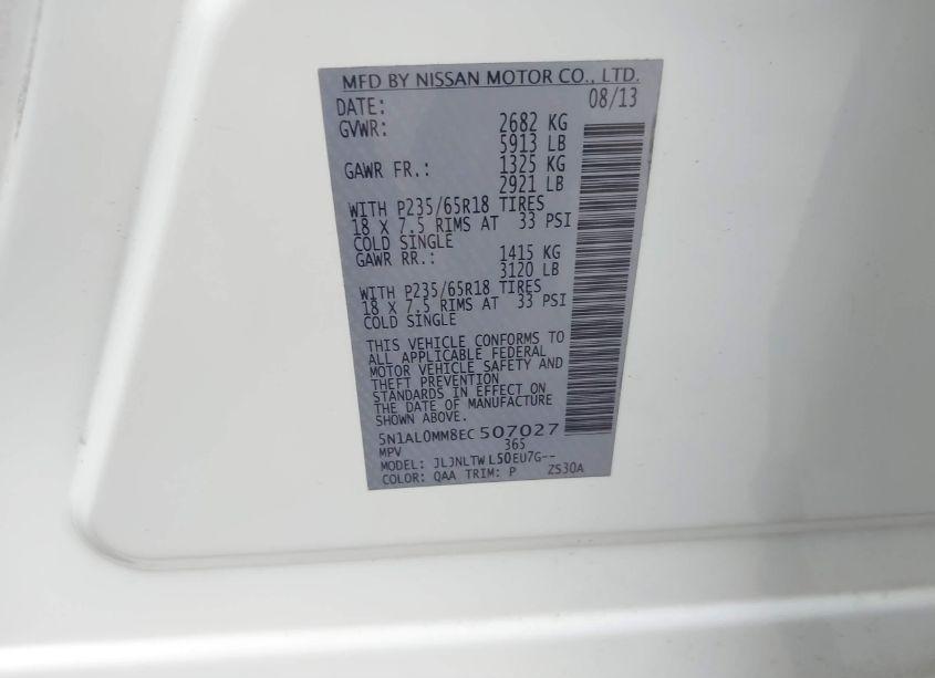 Photo 9 of 2014 Infiniti Qx60 (VIN 5N1AL0MM8EC507027)