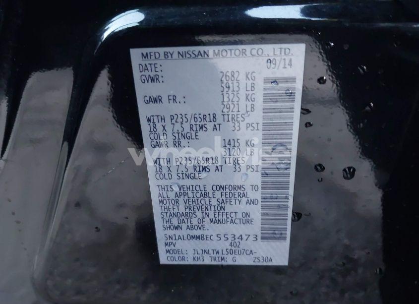 Photo 9 of 2014 Infiniti Qx60 (VIN 5N1AL0MM8EC553473)