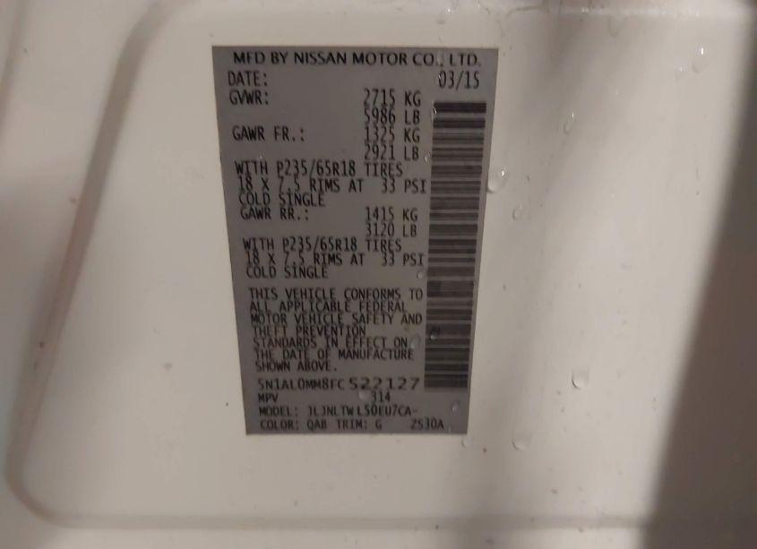 Photo 9 of 2015 Infiniti Qx60 (VIN 5N1AL0MM8FC522127)