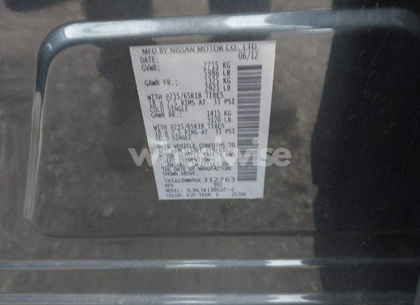 Photo 9 of 2013 Infiniti Jx35 (VIN 5N1AL0MM9DC312763)