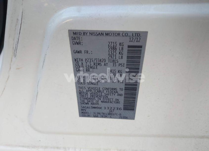 Photo 9 of 2013 Infiniti Jx35 (VIN 5N1AL0MM9DC332236)