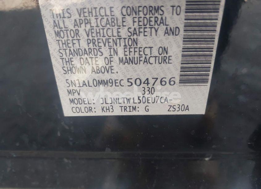 Photo 9 of 2014 Infiniti Qx60 (VIN 5N1AL0MM9EC504766)