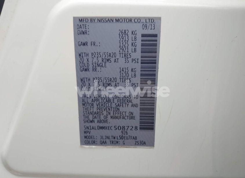 Photo 9 of 2014 Infiniti Qx60 (VIN 5N1AL0MMXEC508728)