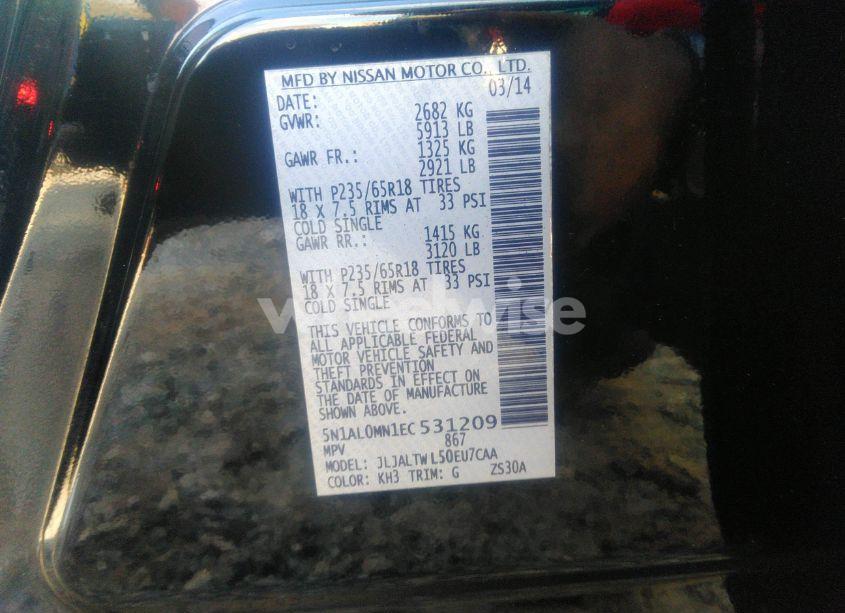 Photo 9 of 2014 Infiniti Qx60 (VIN 5N1AL0MN1EC531209)