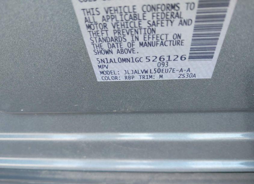 Photo 9 of 2016 Infiniti Qx60 (VIN 5N1AL0MN1GC526126)