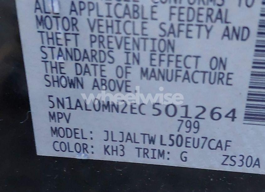 Photo 9 of 2014 Infiniti Qx60 (VIN 5N1AL0MN2EC501264)
