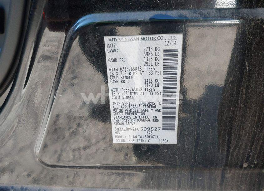 Photo 9 of 2015 Infiniti Qx60 N/A (VIN 5N1AL0MN2FC509527)