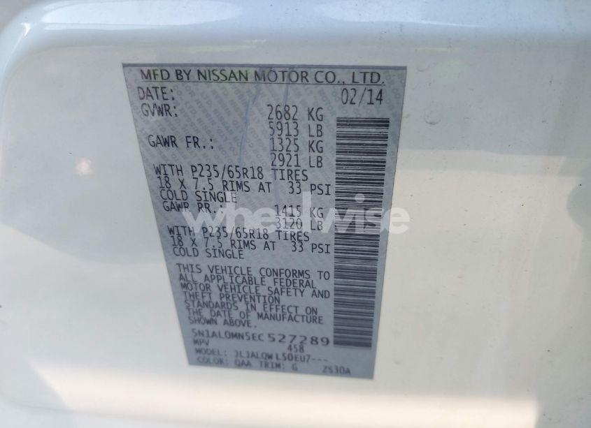 Photo 9 of 2014 Infiniti Qx60 (VIN 5N1AL0MN5EC527289)