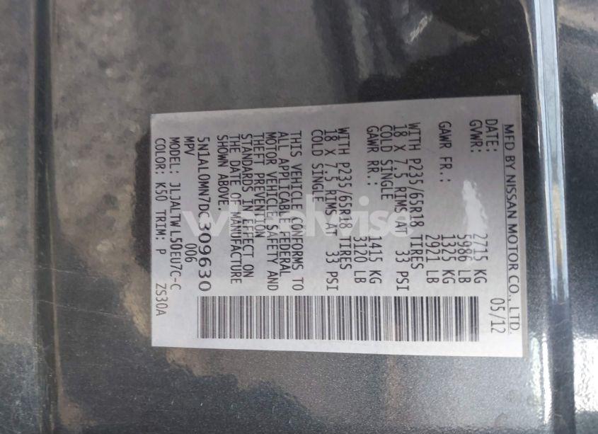 Photo 9 of 2013 Infiniti Jx35 (VIN 5N1AL0MN7DC309630)