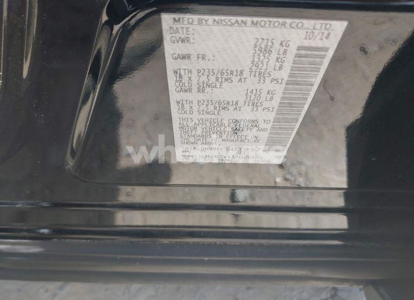 Photo 9 of 2015 Infiniti Qx60 N/A (VIN 5N1AL0MN9FC501957)