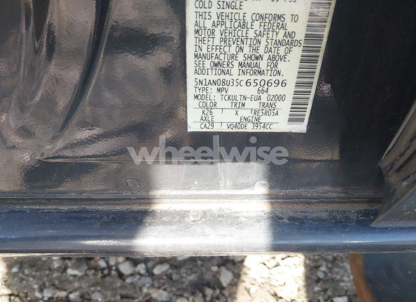 Photo 9 of 2005 Nissan Xterra SE (VIN 5N1AN08U35C650696)